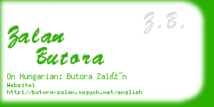zalan butora business card